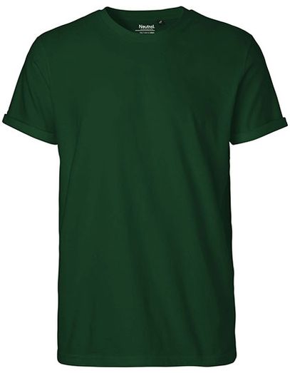 Men´s Roll Up Sleeve T-Shirt - Bottle Green