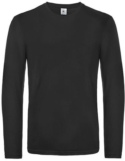 Men´s T-Shirt #E190 Long Sleeve - Black