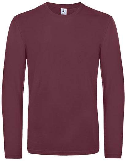 Men´s T-Shirt #E190 Long Sleeve - Burgundy