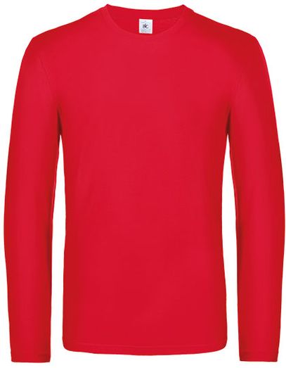 Men´s T-Shirt #E190 Long Sleeve - Red