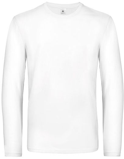 Men´s T-Shirt #E190 Long Sleeve - White