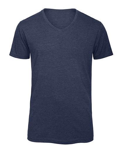 Men´s V-Neck Triblend T-Shirt - Heather Navy