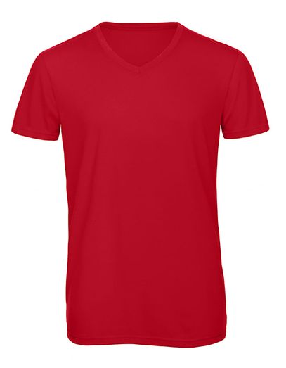 Men´s V-Neck Triblend T-Shirt - Red