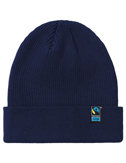 Mixed Knit Beanie - Navy