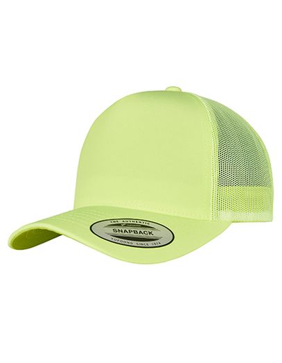 Neon Retro Trucker Cap - Neon Yellow