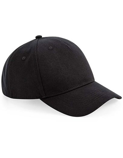 Organic Cotton 5 Panel Cap - Black