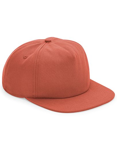 Organic Cotton Unstructured 5 Panel Cap - Terracotta