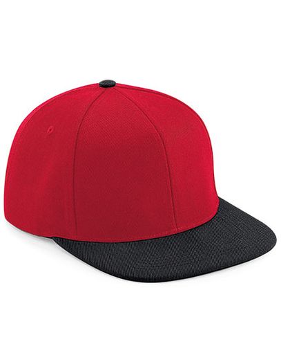 Original Flat Peak 6 Panel Snapback Cap - Classic Red