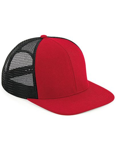 Original Flat Peak 6 Panel Trucker Cap - Classic Red