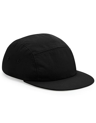 Outdoor 5 Panel Camper Cap - Black