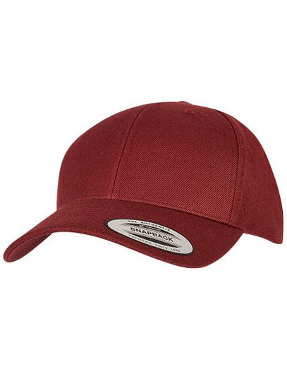 Premium Curved Visor Snapback Cap - Maroon