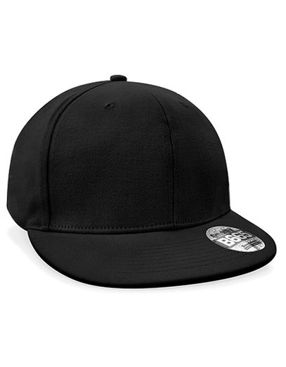 Pro - Stretch Flat Peak Cap - Black