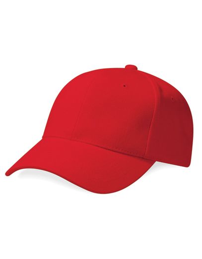 Pro - Style Heavy Brushed Cotton Cap - Classic Red