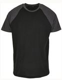 Raglan Contrast Tee - Black