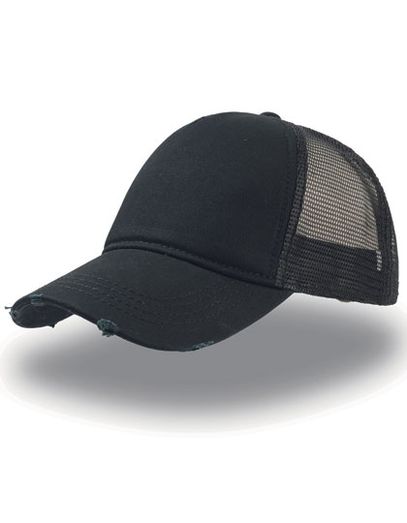 Rapper Destroyed Cap - Black