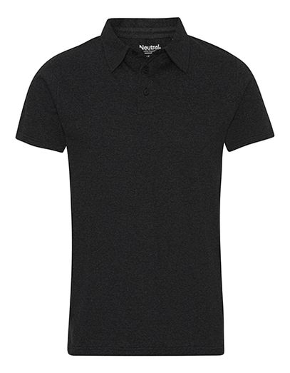 Recycled Cotton Polo - Black Melange