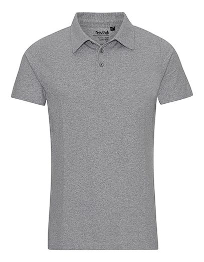 Recycled Cotton Polo - Grey Melange