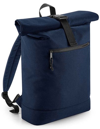 Recycled Roll-Top Backpack - Navy