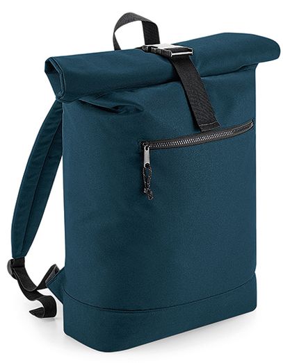 Recycled Roll-Top Backpack - Petrol