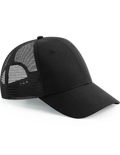 Recycled Urbanwear 6 Panel Snapback Trucker - Black