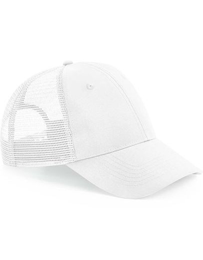 Recycled Urbanwear 6 Panel Snapback Trucker - White