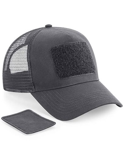 Removable Patch Snapback Trucker - Graphite Grey