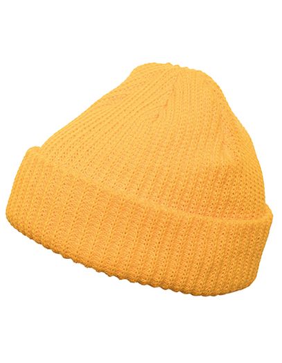 Rib Beanie - Gold