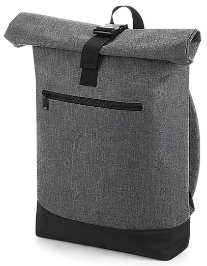 Roll-Top Backpack - Grey Marl