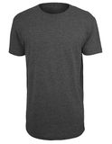 Shaped Long Tee - Charcoal (Heather)