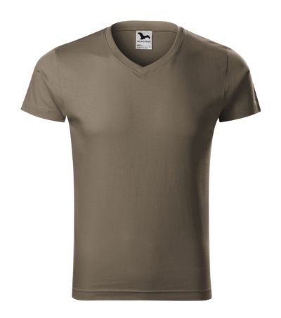 Slim Fit V-neck - Tričko pánske - army