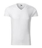 Slim Fit V-neck - Tričko pánske - biela