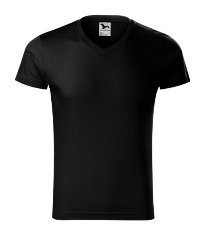 Slim Fit V-neck - Tričko pánske - čierna