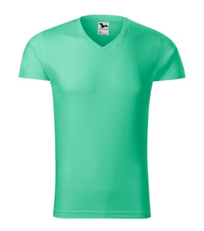 Slim Fit V-neck - Tričko pánske - mätová