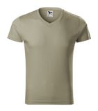 Slim Fit V-neck - Tričko pánske - svetlá khaki