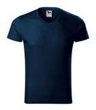 Slim Fit V-neck - Tričko pánske - tmavomodrá