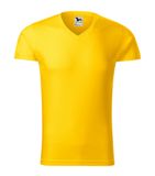 Slim Fit V-neck - Tričko pánske - žltá