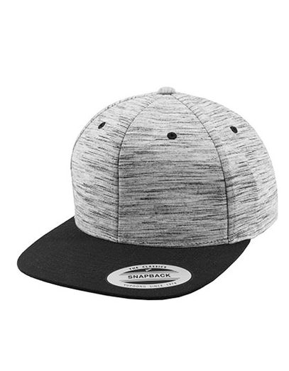 Stripes Melange Crown Snapback - Grey (Stripes Melange)