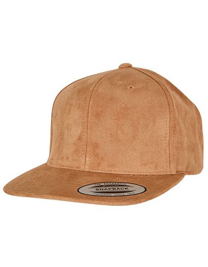 Suede Leather Snapback - Khaki