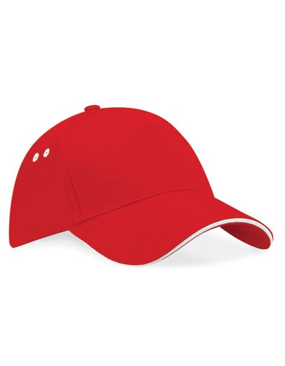 Ultimate 5 Panel Cap  -  Sandwich Peak - Classic Red