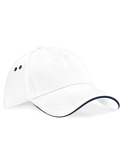 Ultimate 5 Panel Cap  -  Sandwich Peak - White