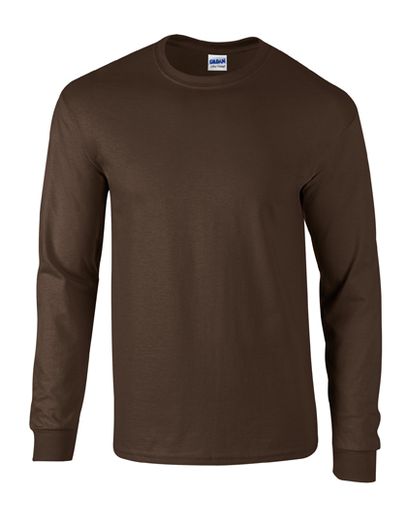 Ultra Cotton™ Long Sleeve T-Shirt - Dark Chocolate