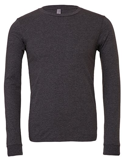 Unisex Heather CVC Long Sleeve Tee - Dark Grey Heather