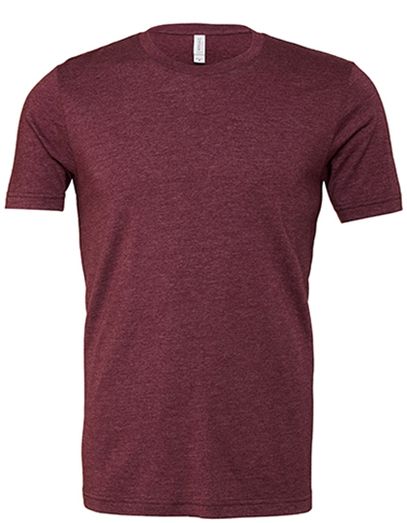 Unisex Heather CVC Short Sleeve Tee - Heather Maroon