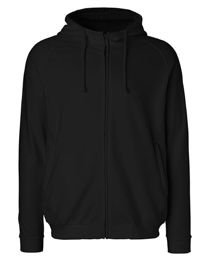 Unisex Hoodie With Hidden Zip - Black