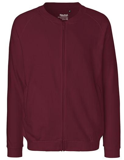 Unisex Jacket With Zip - Bordeaux