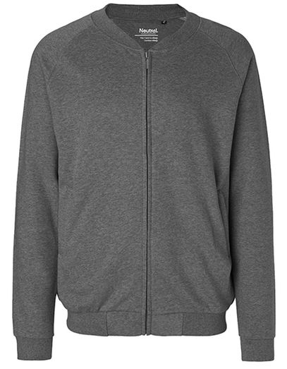 Unisex Jacket With Zip - Dark Heather