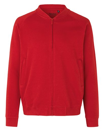 Unisex Jacket With Zip - Red