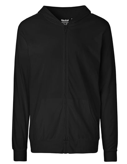 Unisex Jersey Hoodie With Zip - Black