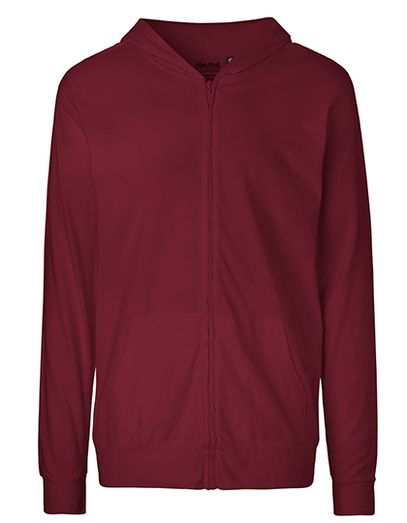 Unisex Jersey Hoodie With Zip - Bordeaux