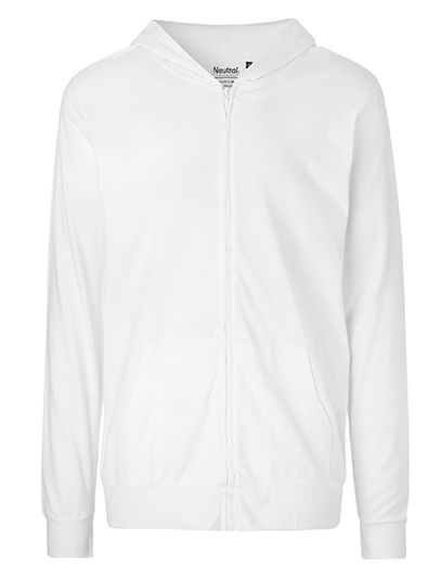 Unisex Jersey Hoodie With Zip - White